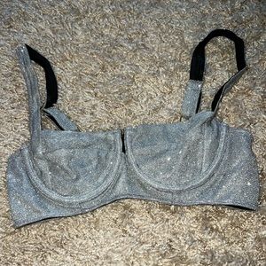 Silver bra